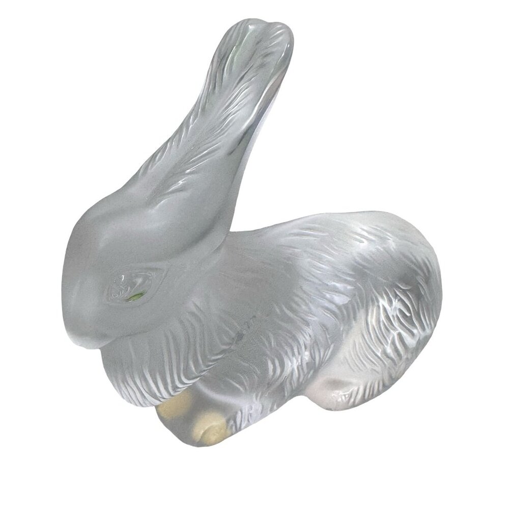 Lalique Crystal 5” Bunny Rabbit Cesar Mint Condition Easter Signed Vintage 11750
